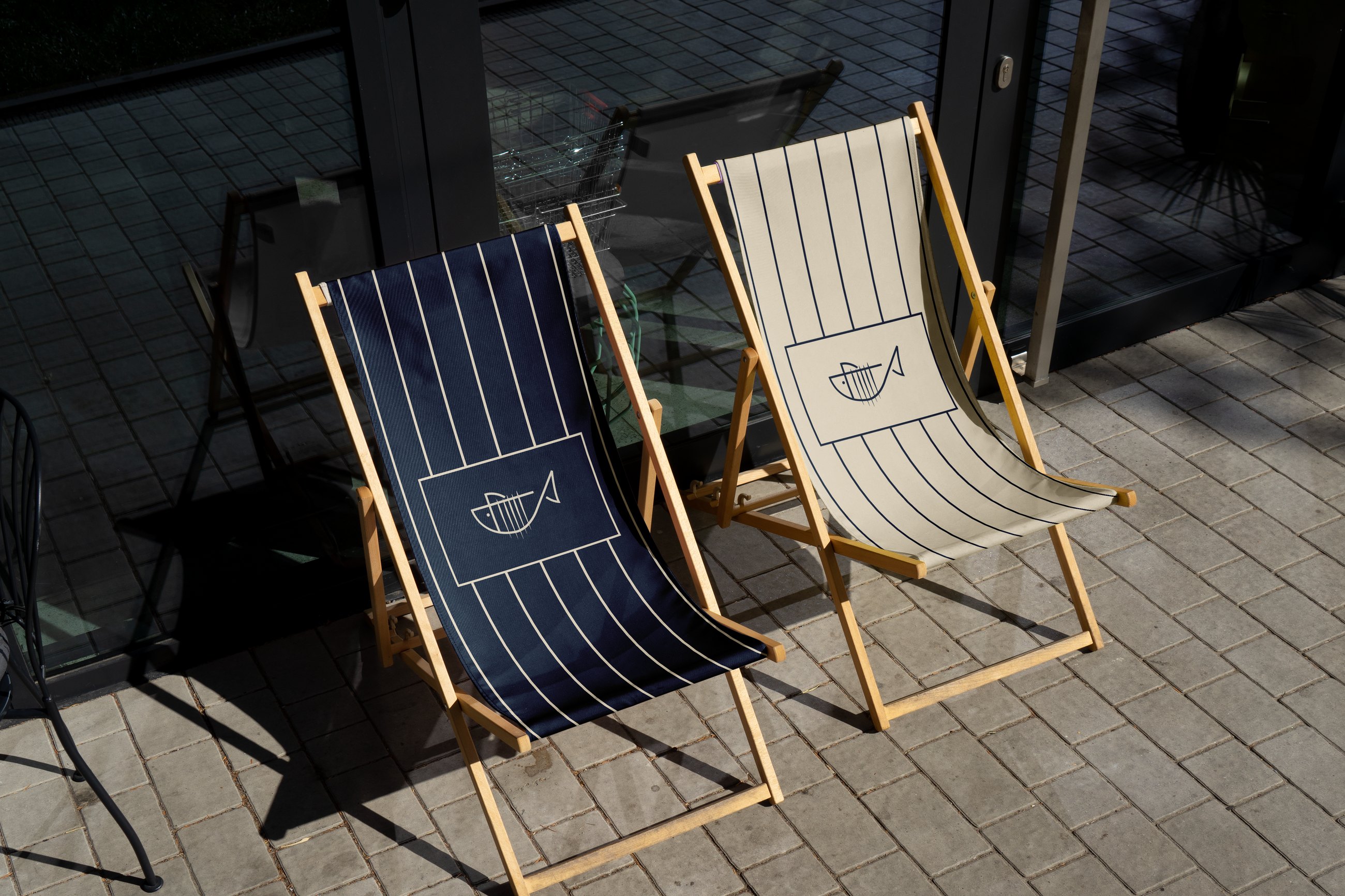 Casa Salga branded beach chairs