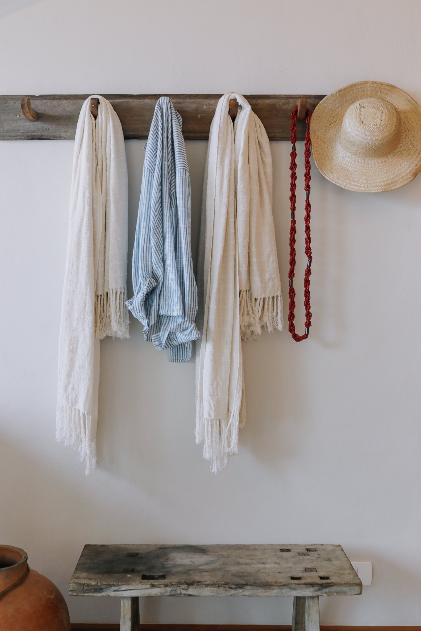 Tactile textiles and natural materials at Casa Salga