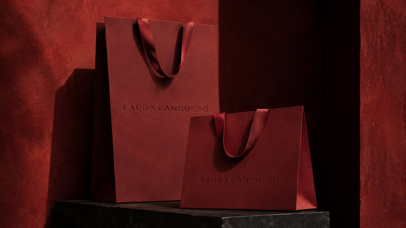 Aplicação da identidade Laura Cangussu